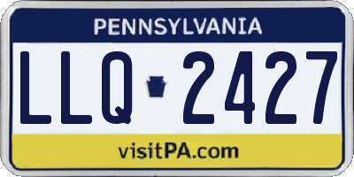 PA license plate LLQ2427