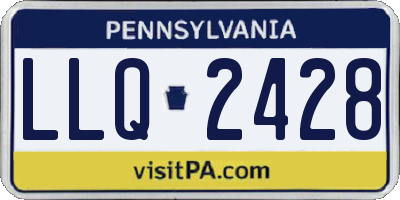 PA license plate LLQ2428