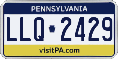 PA license plate LLQ2429