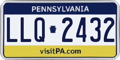 PA license plate LLQ2432