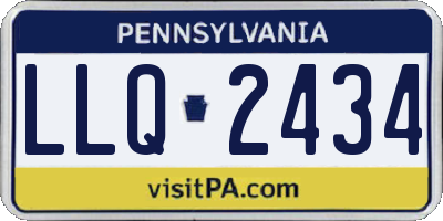 PA license plate LLQ2434