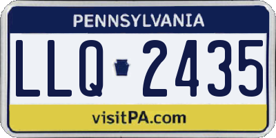 PA license plate LLQ2435