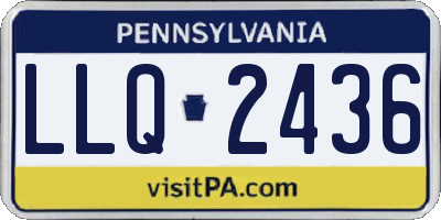 PA license plate LLQ2436