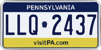 PA license plate LLQ2437