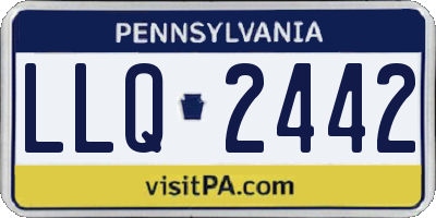 PA license plate LLQ2442