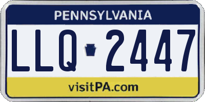 PA license plate LLQ2447