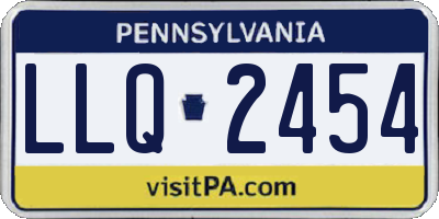 PA license plate LLQ2454