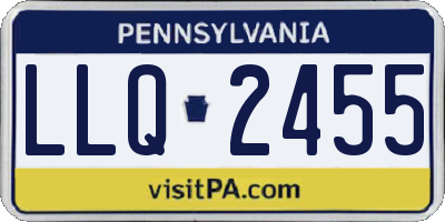 PA license plate LLQ2455