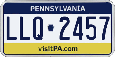 PA license plate LLQ2457