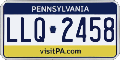 PA license plate LLQ2458