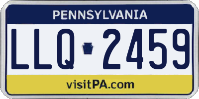 PA license plate LLQ2459