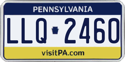 PA license plate LLQ2460