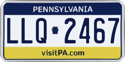 PA license plate LLQ2467