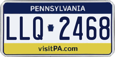 PA license plate LLQ2468
