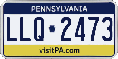 PA license plate LLQ2473