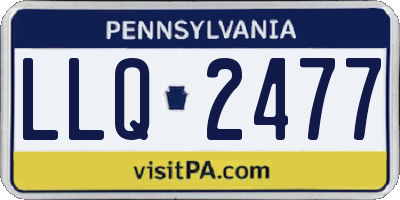 PA license plate LLQ2477