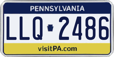 PA license plate LLQ2486