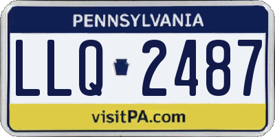 PA license plate LLQ2487