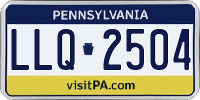 PA license plate LLQ2504