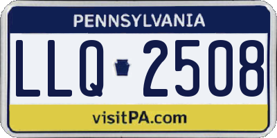 PA license plate LLQ2508