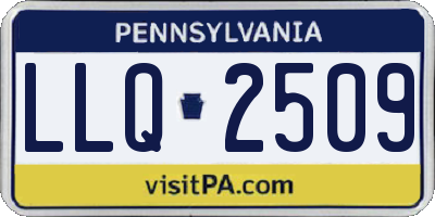 PA license plate LLQ2509