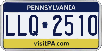 PA license plate LLQ2510