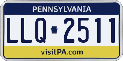 PA license plate LLQ2511