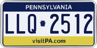 PA license plate LLQ2512