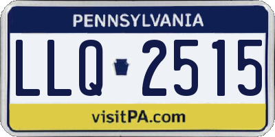 PA license plate LLQ2515