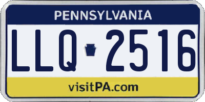 PA license plate LLQ2516