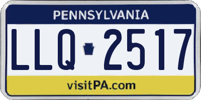 PA license plate LLQ2517