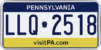 PA license plate LLQ2518