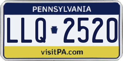 PA license plate LLQ2520