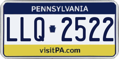 PA license plate LLQ2522