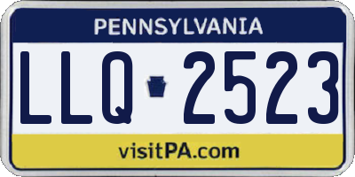 PA license plate LLQ2523