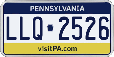 PA license plate LLQ2526