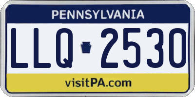 PA license plate LLQ2530