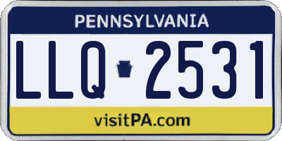 PA license plate LLQ2531