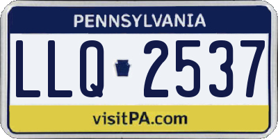 PA license plate LLQ2537