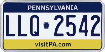 PA license plate LLQ2542