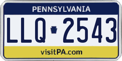 PA license plate LLQ2543