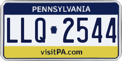 PA license plate LLQ2544