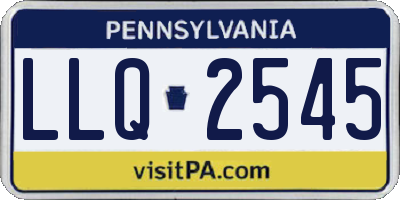 PA license plate LLQ2545