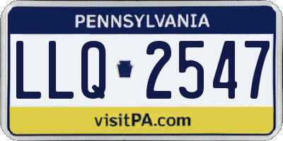 PA license plate LLQ2547
