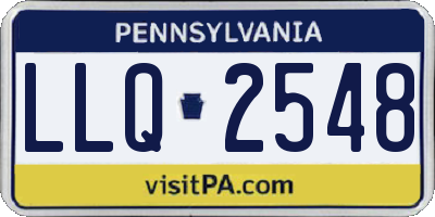 PA license plate LLQ2548