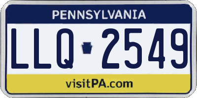 PA license plate LLQ2549