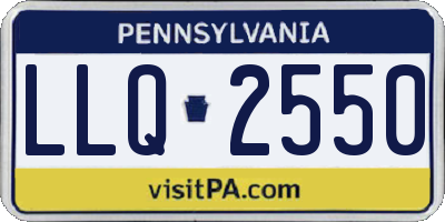 PA license plate LLQ2550
