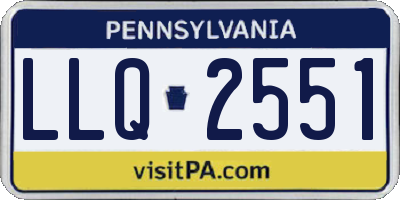 PA license plate LLQ2551