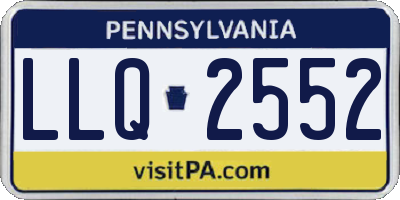 PA license plate LLQ2552