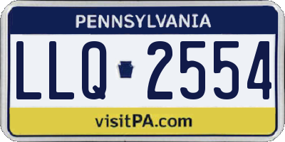PA license plate LLQ2554